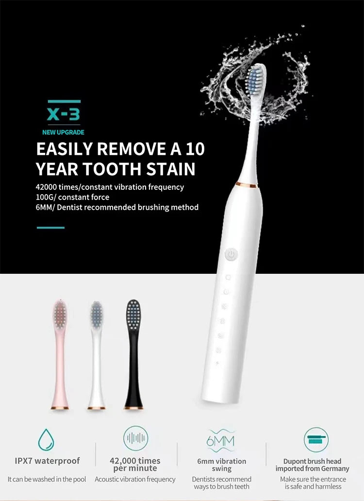 PurePulse™ DualCare Ultrasonic Electric Toothbrush