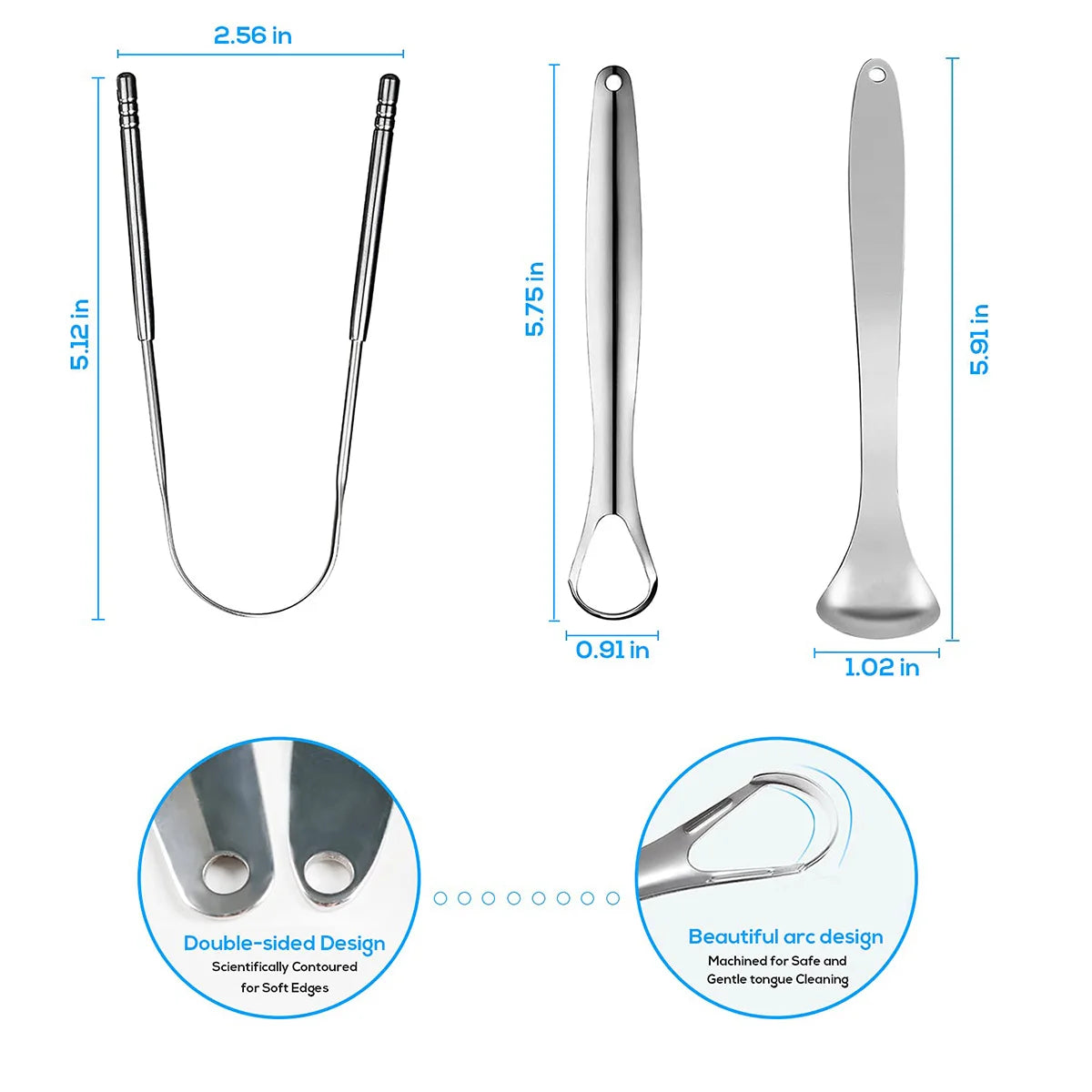 PureSteel Tongue Cleaner - FreshGuard Metal Scraper