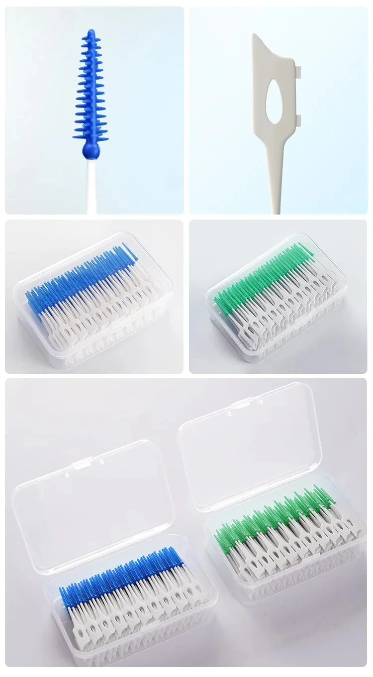 Thread Interdental Brush Picks | 150/200pcs | Gentle Silicone | Deep Oral Cleaning