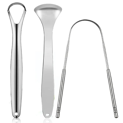 PureSteel Tongue Cleaner - FreshGuard Metal Scraper